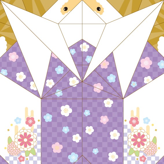 未（ヒツジ）の折り紙見本